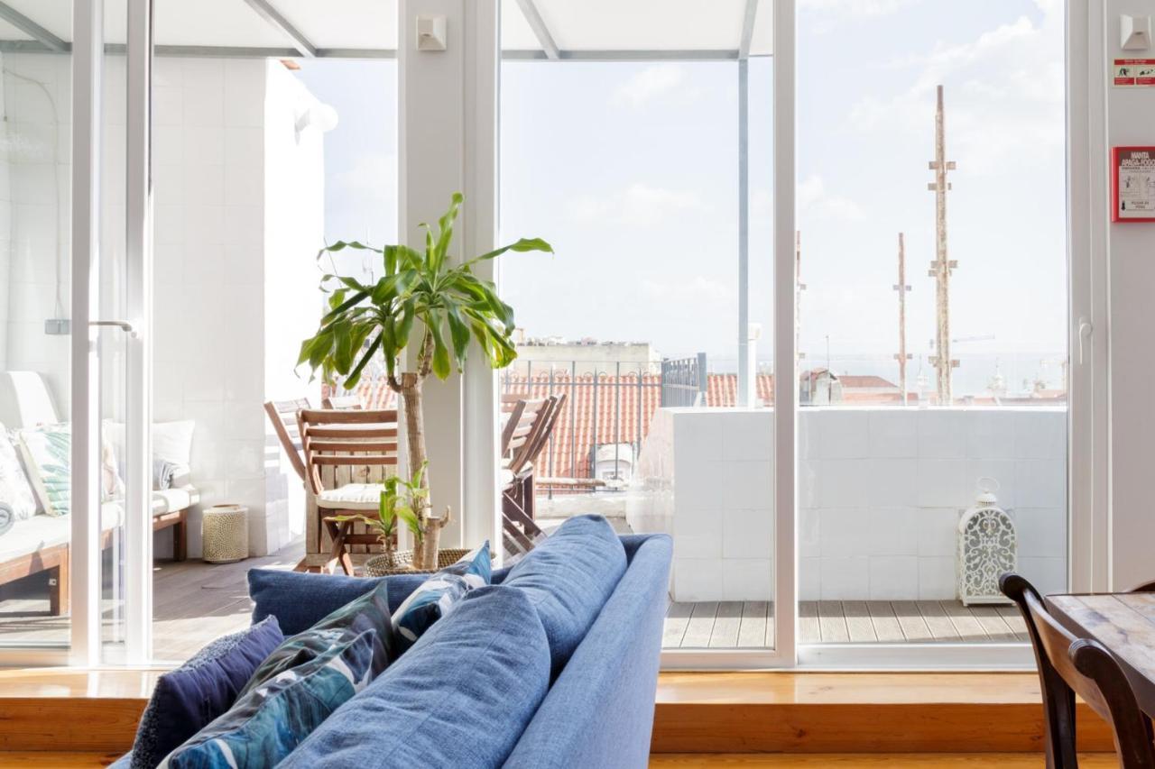 Amazing Rooftop Terrace With River And Historic City View 4 Bedrooms 4 Bathrooms Ac 19Th Century Building Chiado Lisboa Eksteriør bilde