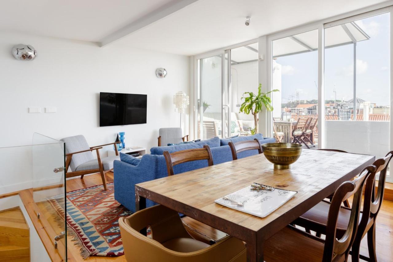 Amazing Rooftop Terrace With River And Historic City View 4 Bedrooms 4 Bathrooms Ac 19Th Century Building Chiado Lisboa Eksteriør bilde