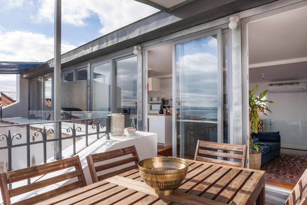 Amazing Rooftop Terrace With River And Historic City View 4 Bedrooms 4 Bathrooms Ac 19Th Century Building Chiado Lisboa Eksteriør bilde