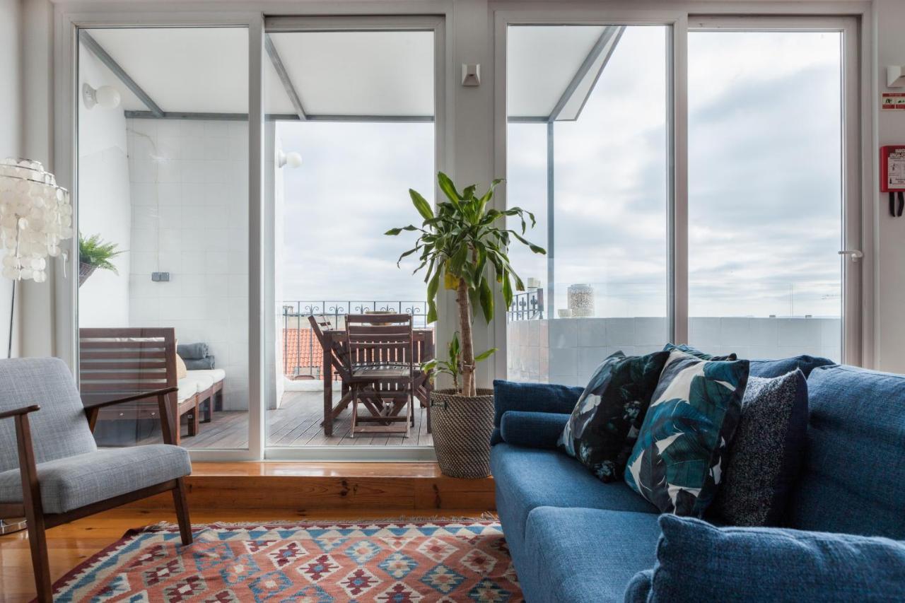 Amazing Rooftop Terrace With River And Historic City View 4 Bedrooms 4 Bathrooms Ac 19Th Century Building Chiado Lisboa Eksteriør bilde