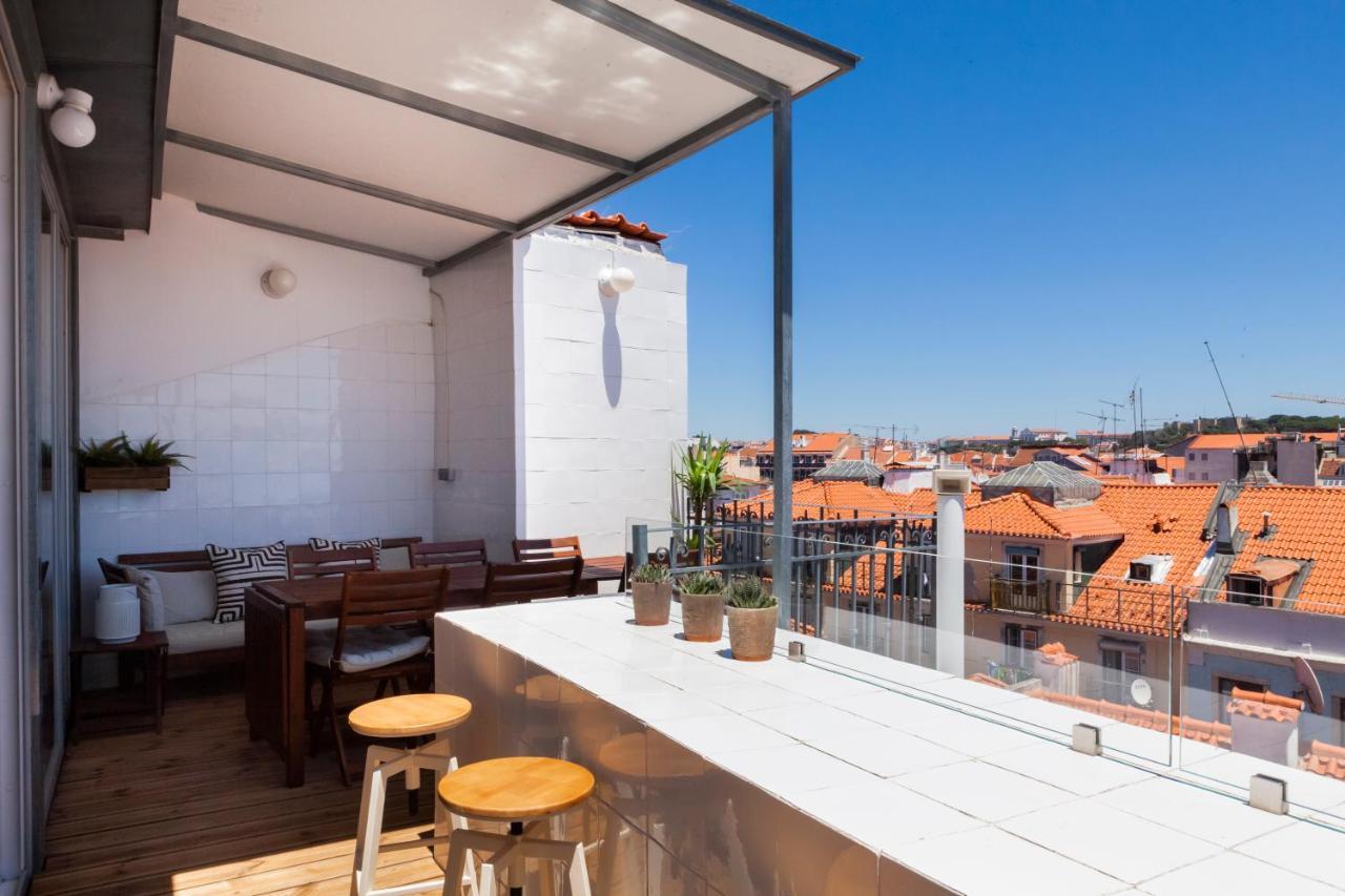 Amazing Rooftop Terrace With River And Historic City View 4 Bedrooms 4 Bathrooms Ac 19Th Century Building Chiado Lisboa Eksteriør bilde